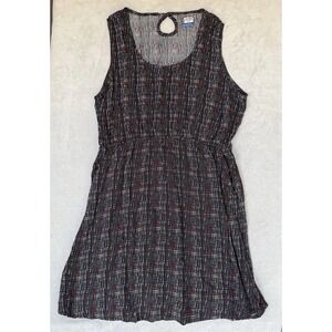 Kavu Dress Womens XL Black Electric‎ Grid Pockets Granola Girl Outdoors Fishing